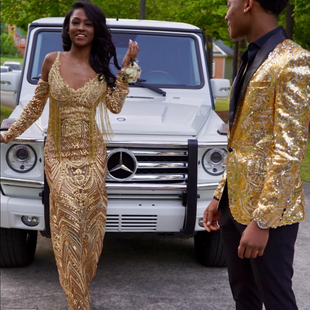 Luxury Gold Prom Dress